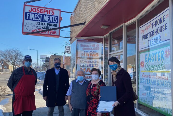 Rep. LaPointe and Senator Martwick Present Small Business Award to Joseph’s Finest Meats
